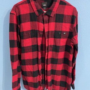 Vans Flannel Button Down Shirt  Lumberjack Red/Black Size XLarge